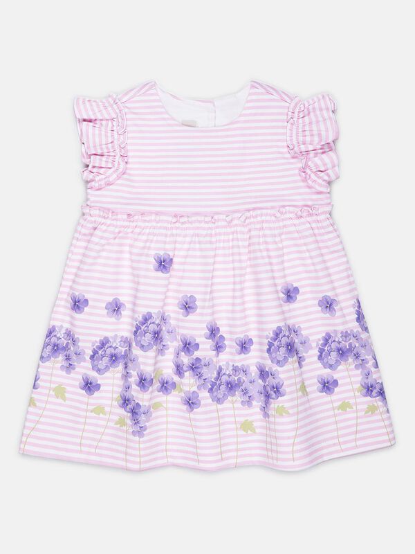 Pink Striped Satin Dress image number null